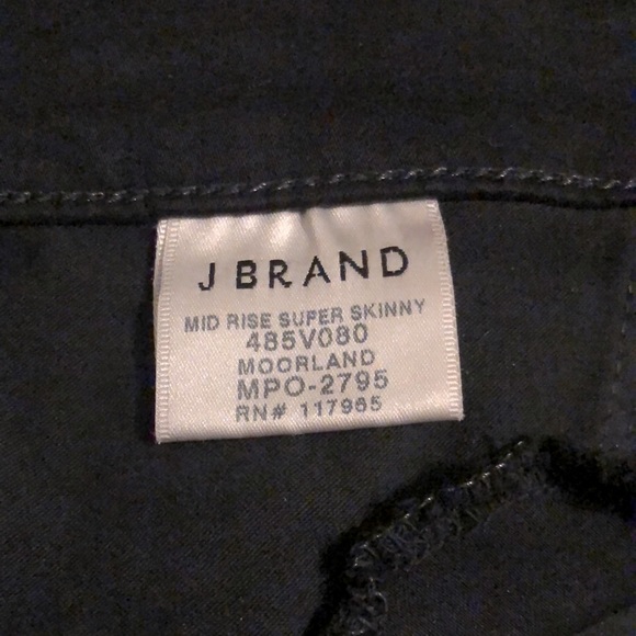 J Brand Mid-Rise Super Skinny Black jeans, 27 - Picture 3 of 7